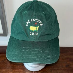 Masters 2012 Golf Tournament Green Adjustable Hat Cap Augusta National Club NWOT